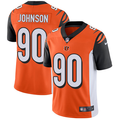 Nike Bengals #90 Michael Johnson Orange Alternate Men's Stitched NFL Vapor Untouchable Limited Jersey - Click Image to Close
